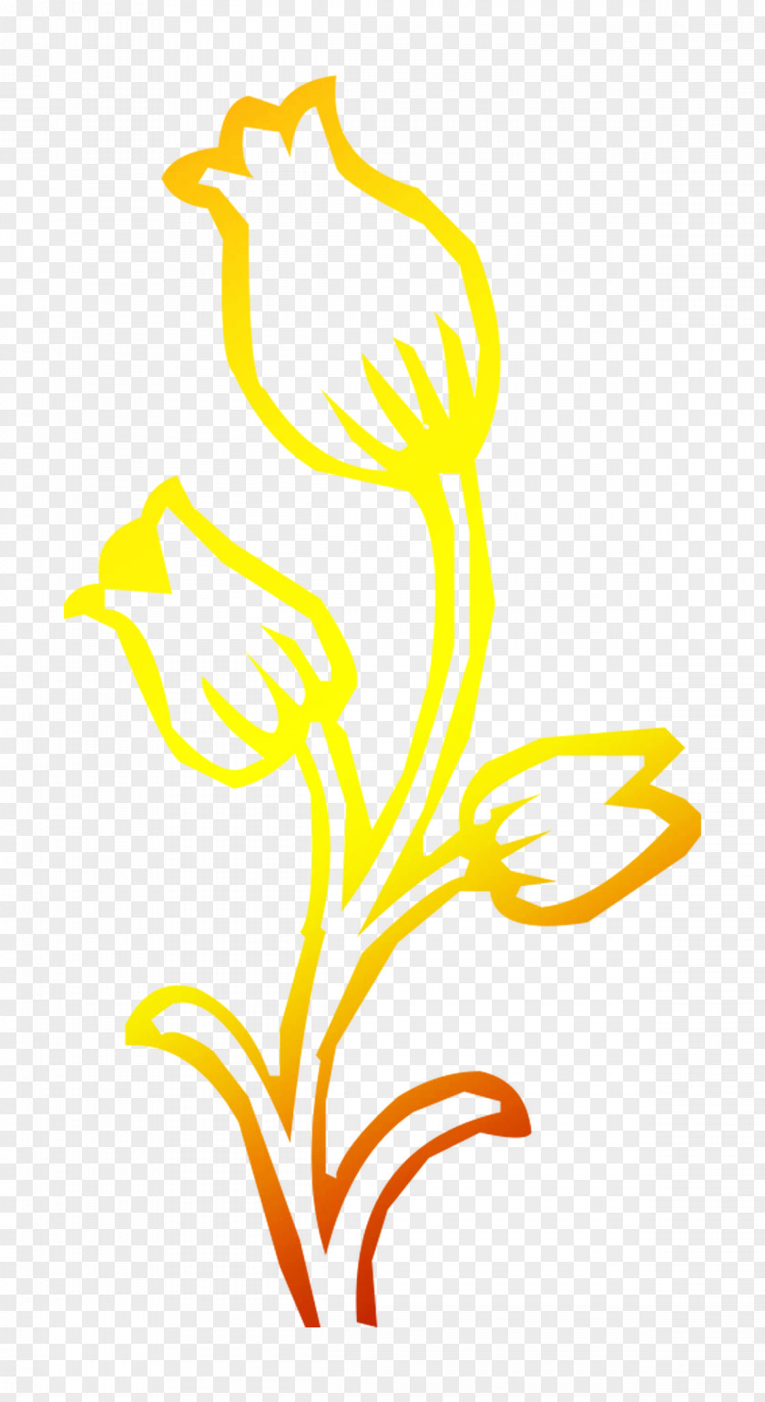 Clip Art Yellow Leaf Plant Stem Line PNG