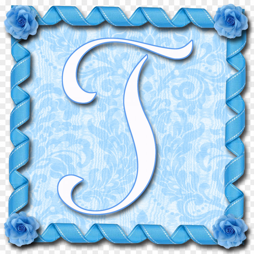 Floating Blue Ribbon Picture Frames Letter Case Alphabet Clip Art PNG