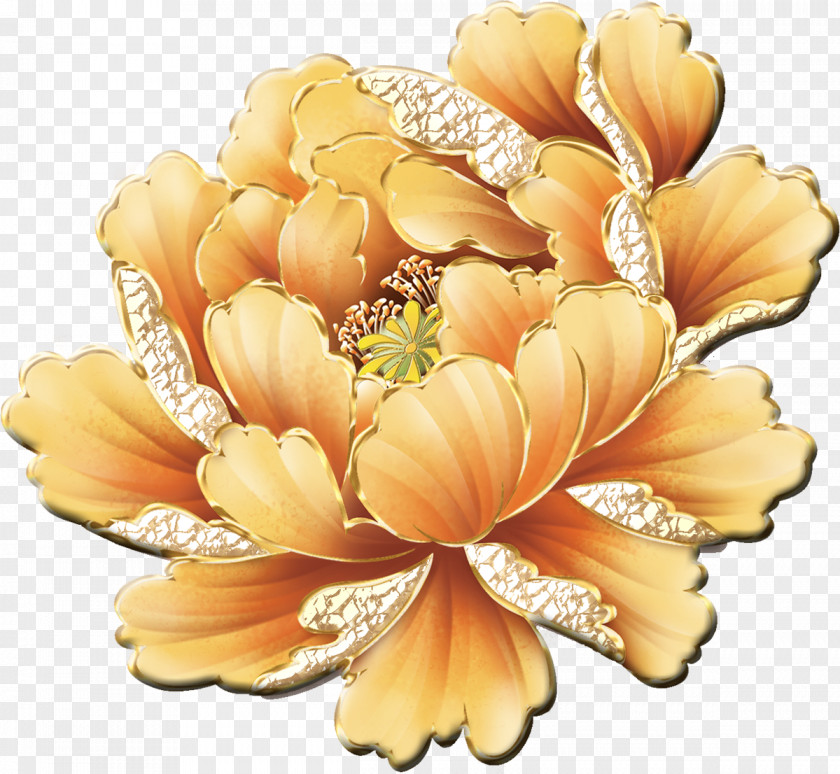 Peony Floral Design Clip Art PNG