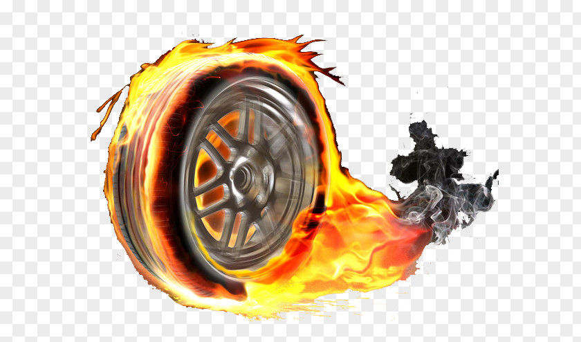 Wind & Fire Tire Car Four-wheel Drive Rim PNG