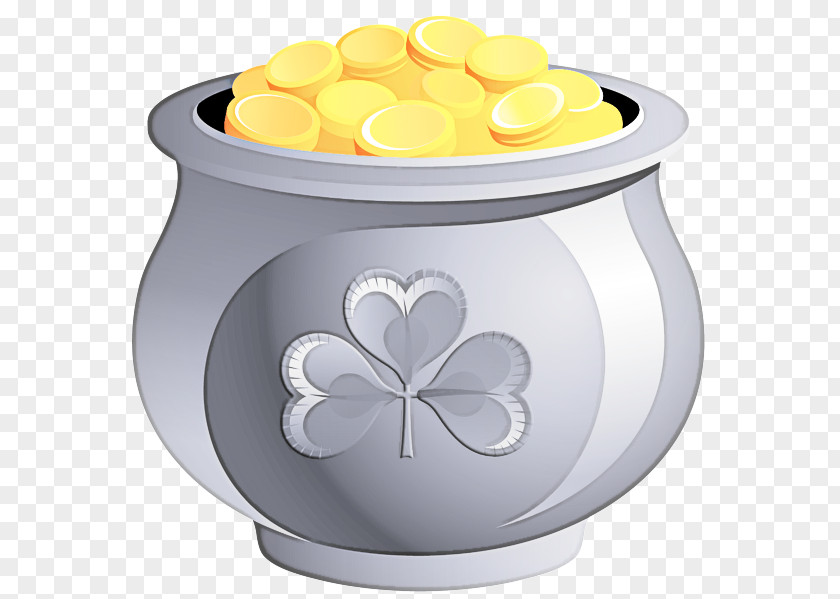 Clover Symbol Yellow Background PNG