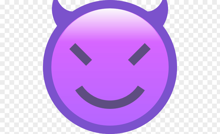 Evil Emoji Smiley Purple PNG
