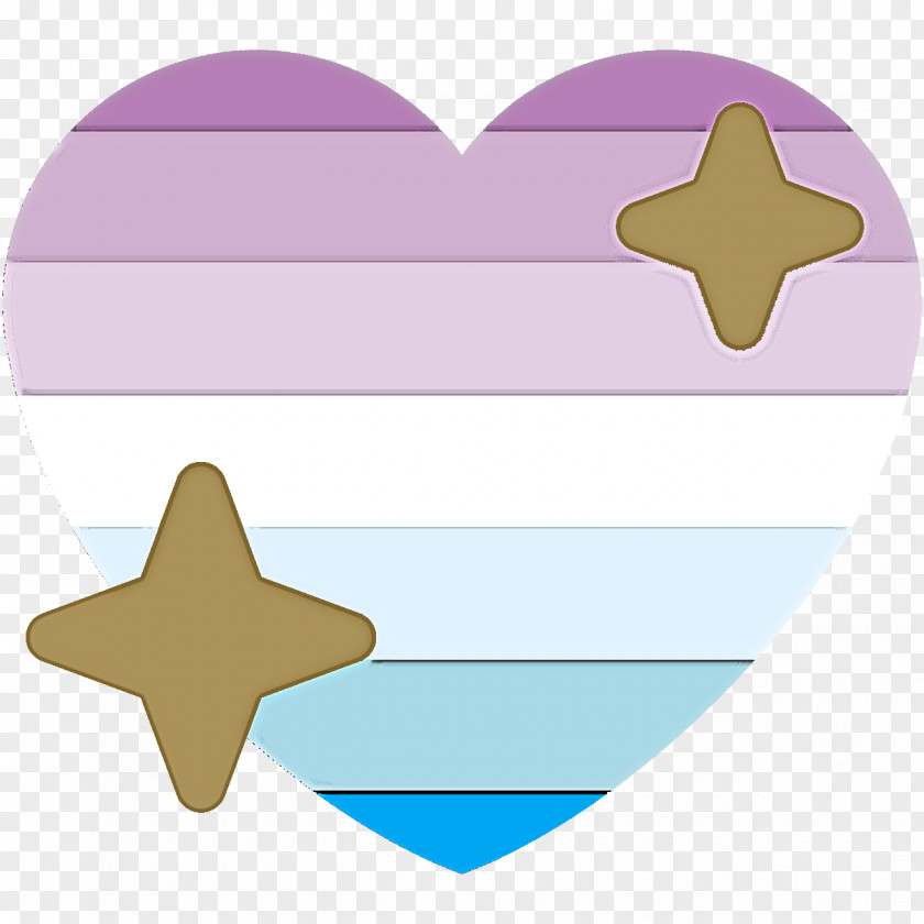 Heart Star Label PNG