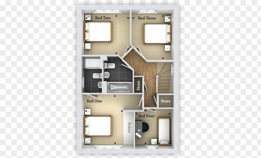 House Bedroom Floor Plan Storey PNG