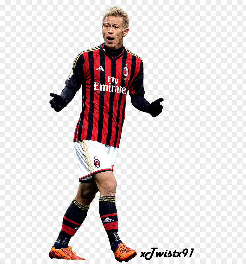 Keisuke Honda T-shirt A.C. Milan Football Sports Team Sport PNG