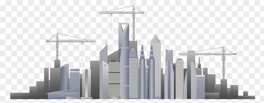 Modern Urban Buildings Building Skyscraper Drawing Illustration PNG