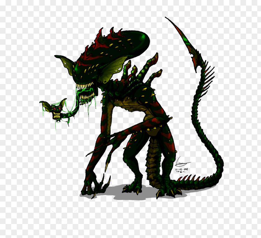 TMNT Alien Vs. Predator Gremlin Drawing PNG