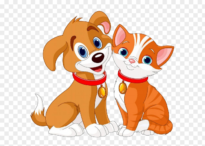 Dog And Cat Animated Dog–cat Relationship Drawing PNG