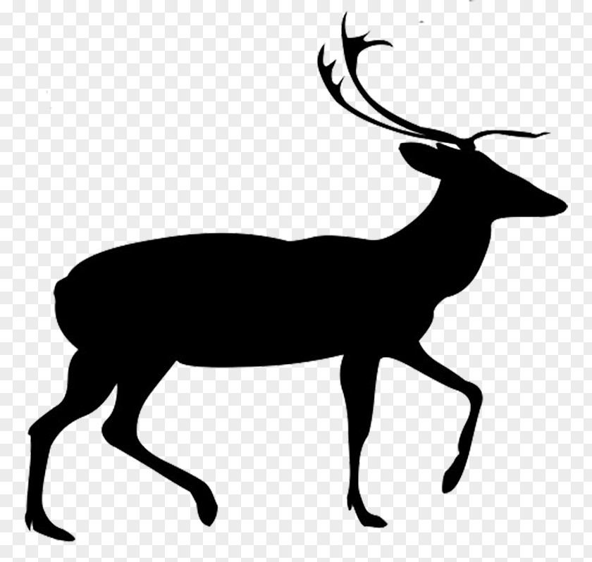 Free Deer Silhouette Red Clip Art PNG