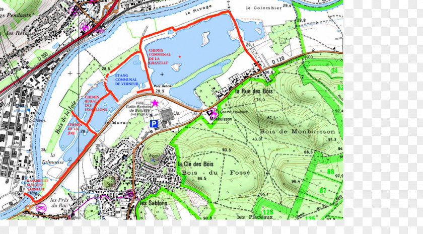 Map Creil Oise Chemin Rural Parc De Verneuil PNG