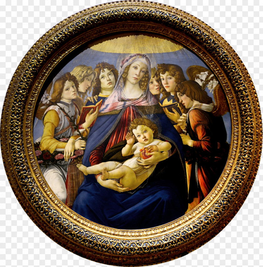 Pomegranate Uffizi Madonna Of The Magnificat Harpies PNG