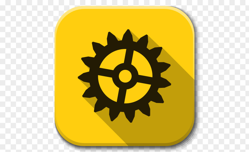 Apps Accessories Flower Symbol Yellow Circle Font PNG