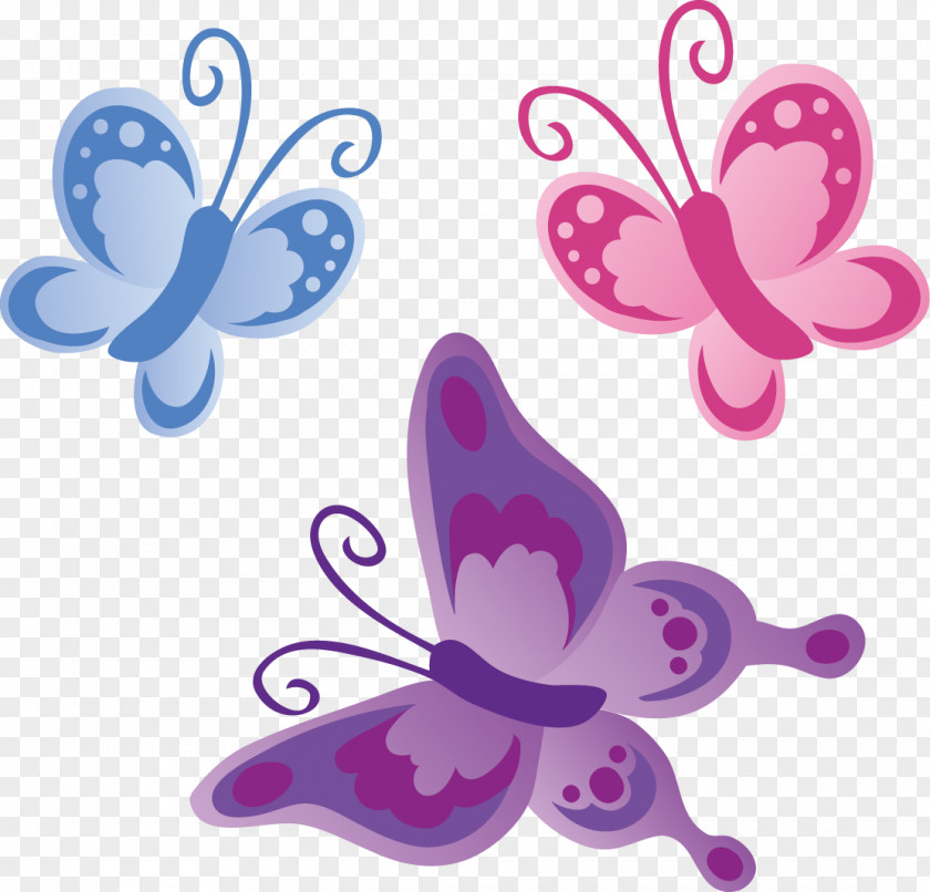 Cartoon Butterfly Design Clip Art PNG