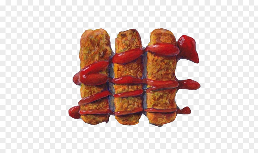 Fried Chicken Hand Painting Material Picture Fish Finger Food PNG