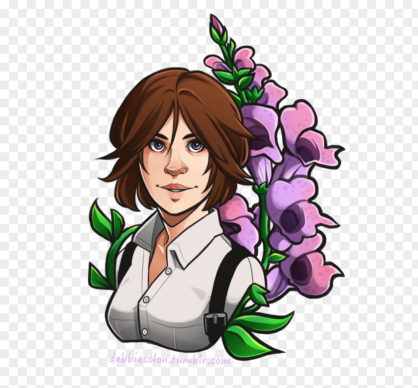 Holy Glory Brown Hair Flower Violet Clip Art PNG