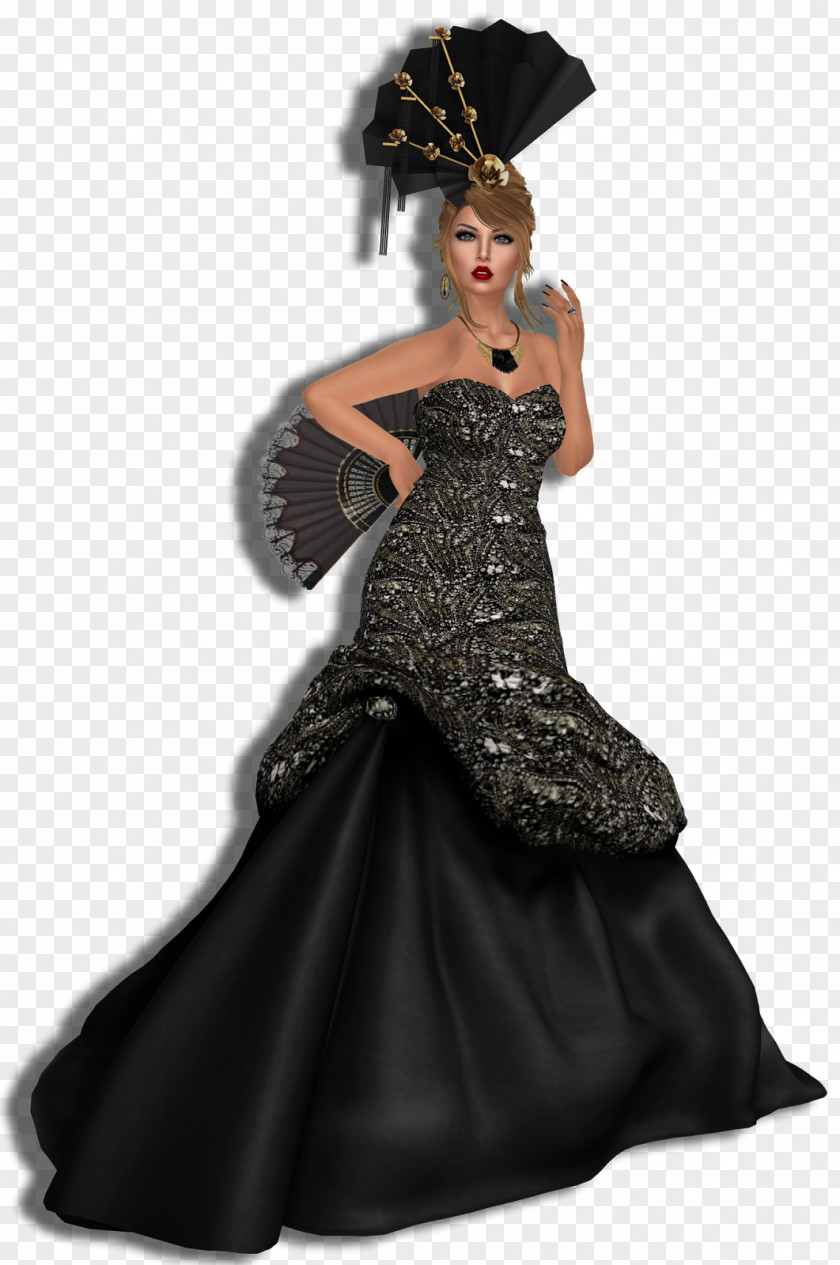 Wow Couture Gold Label Gown Cocktail Dress Shoulder PNG