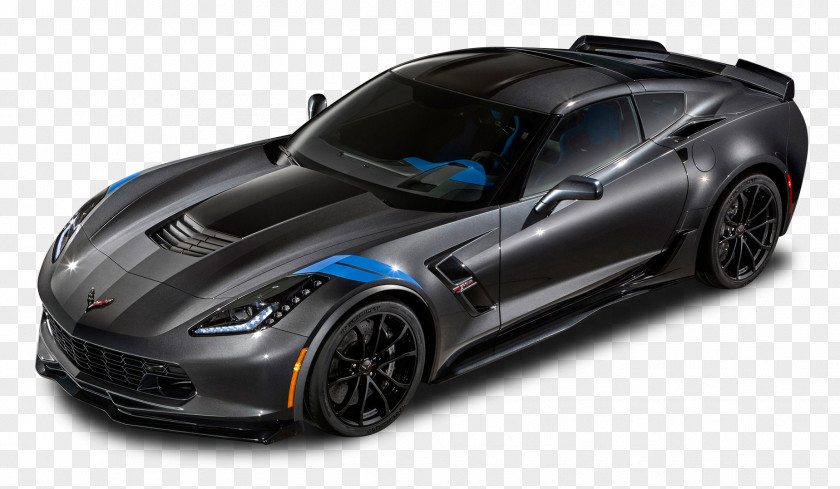 Black Chevrolet Corvette Grand Sport Car 2018 Coupe Stingray PNG