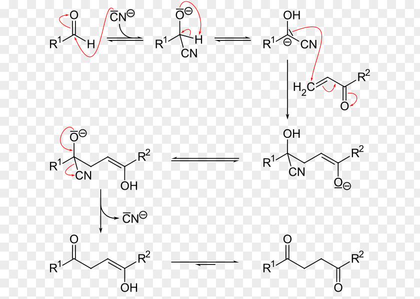Mecanism Stetter Reaction Chemical Mechanism Catalysis Benzoin Condensation PNG