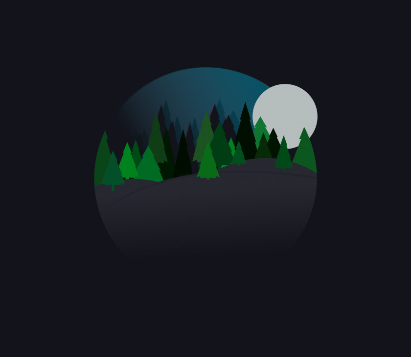 Nighttime Pictures Forest Tree Icon PNG