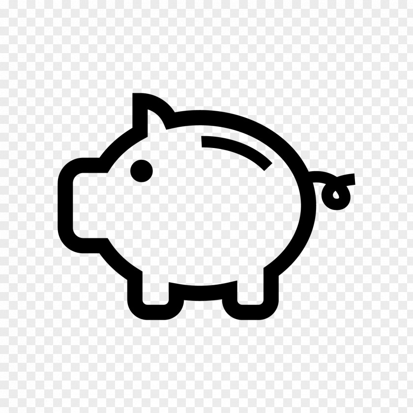 Piggy Bank Clip Art Black And White Finance Money Saving PNG