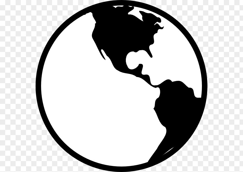 Black And White Earth Internet .net Email Clip Art PNG