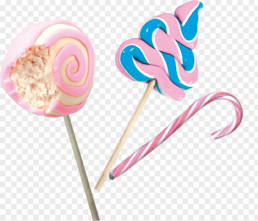 Lovely Pink Candy Lollipop Cotton Chewing Gum Cupcake PNG