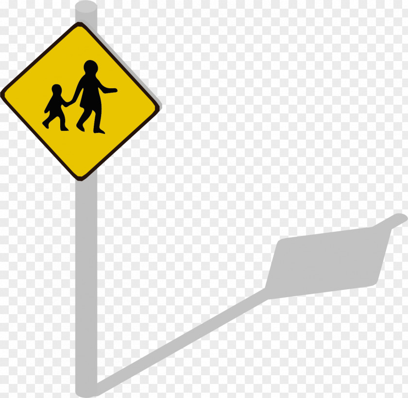 Vector Road Sign Traffic Warning Pedestrian Crossing PNG