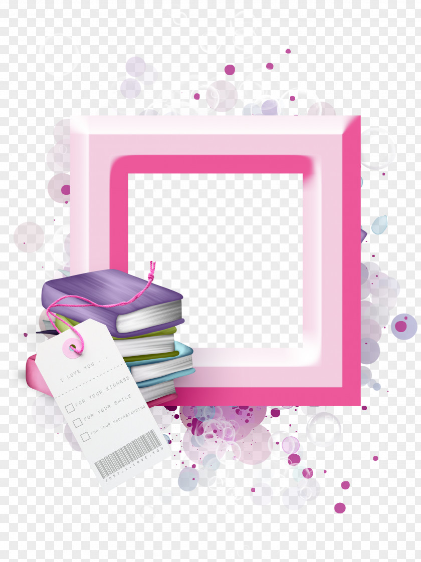 Book A Decorative Frame Picture PNG