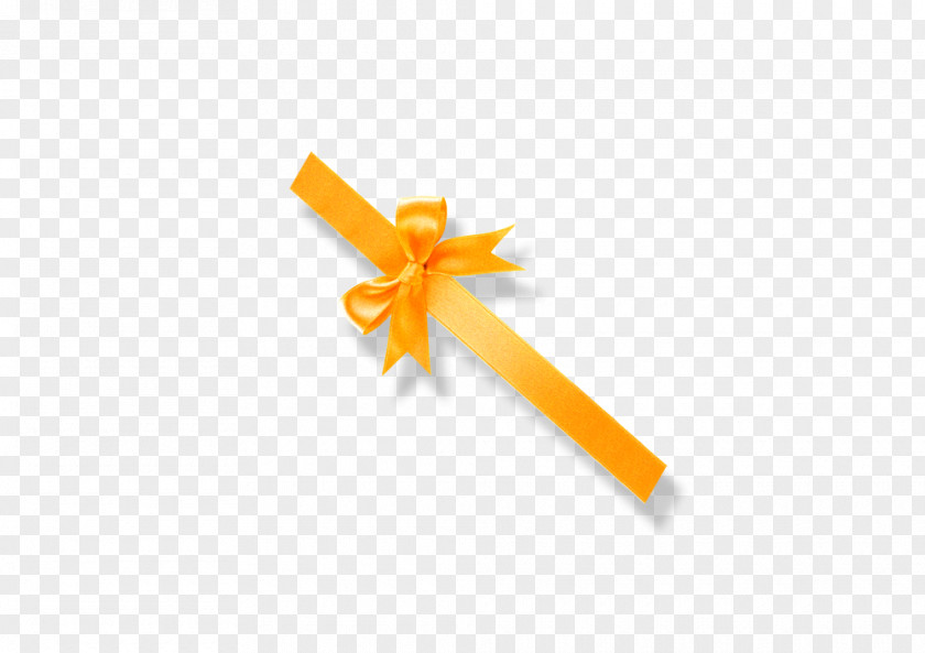 Bow Material Yellow PNG