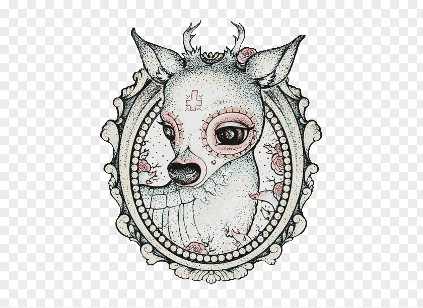 Deer Calavera Day Of The Dead Skull Drawing PNG