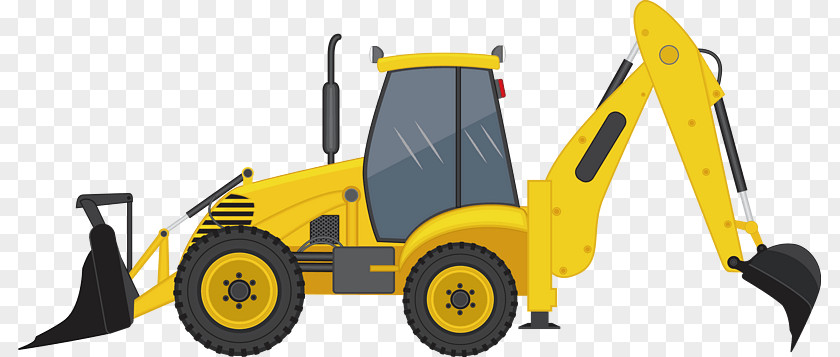 Digging Excavator Sticker Construction Trucks Heavy Machinery Wall Decal PNG