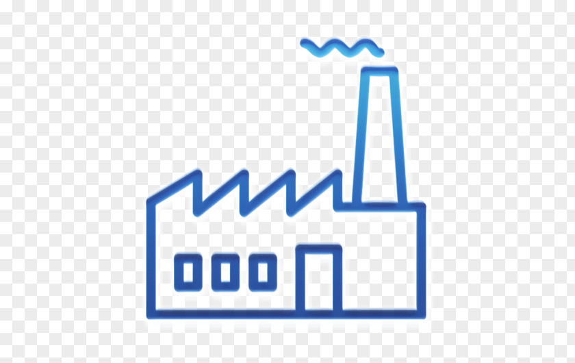 Electric Blue Logo Industrial Icon Factory Branch PNG