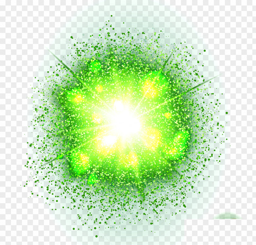 Green Light Effect Round Gratis PNG