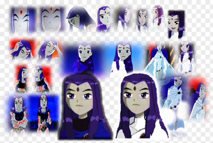 Long-haired Raven Teen Titans Long Hair Art PNG