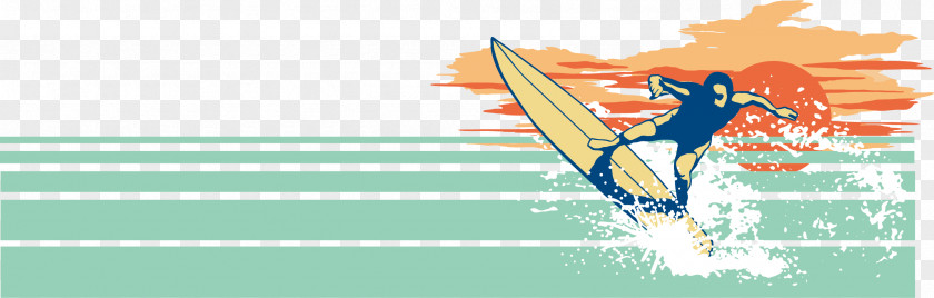 Surfing Vector Element Wind Wave PNG