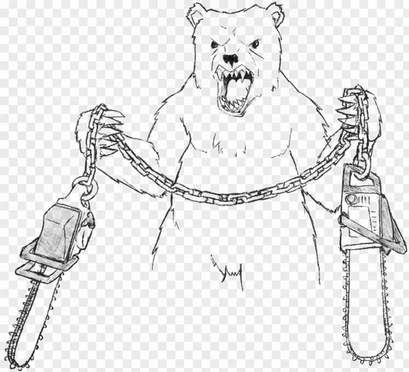 Chainsaw Bear Drawing Carnivora Arborist PNG