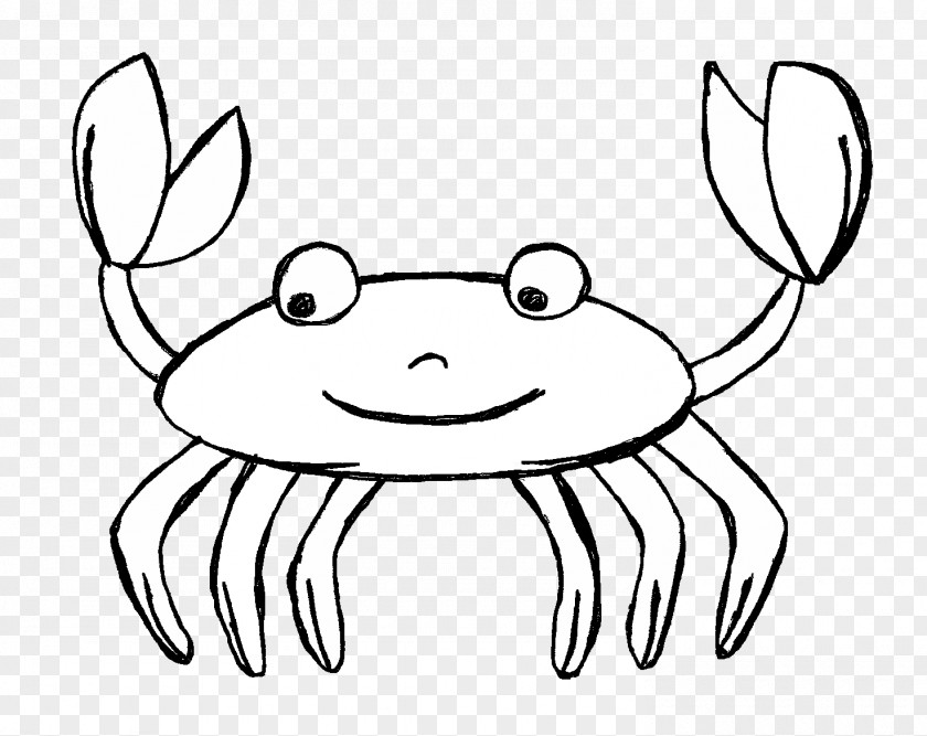 Jellyfish Crab Cartoon Black And White Clip Art PNG