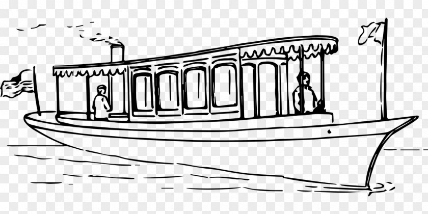 Naval Architecture Line Art Ship Cartoon PNG