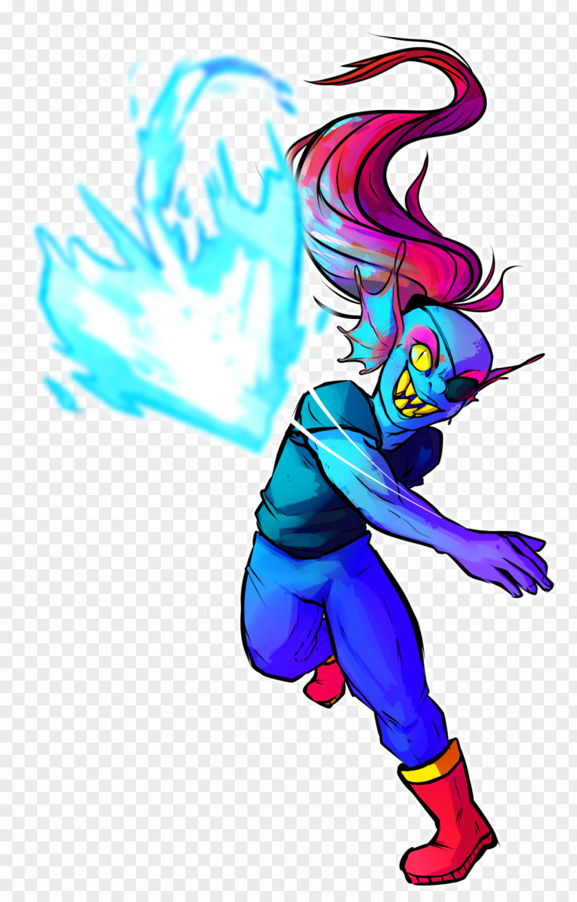 No. 1 Undyne Undertale Drawing PNG
