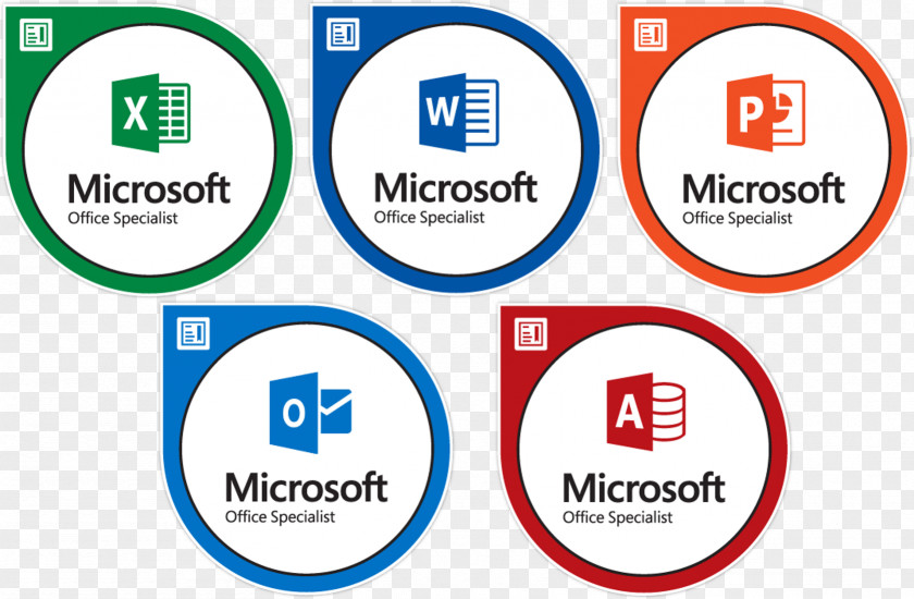 Badges Microsoft Office Specialist Excel Certification PNG