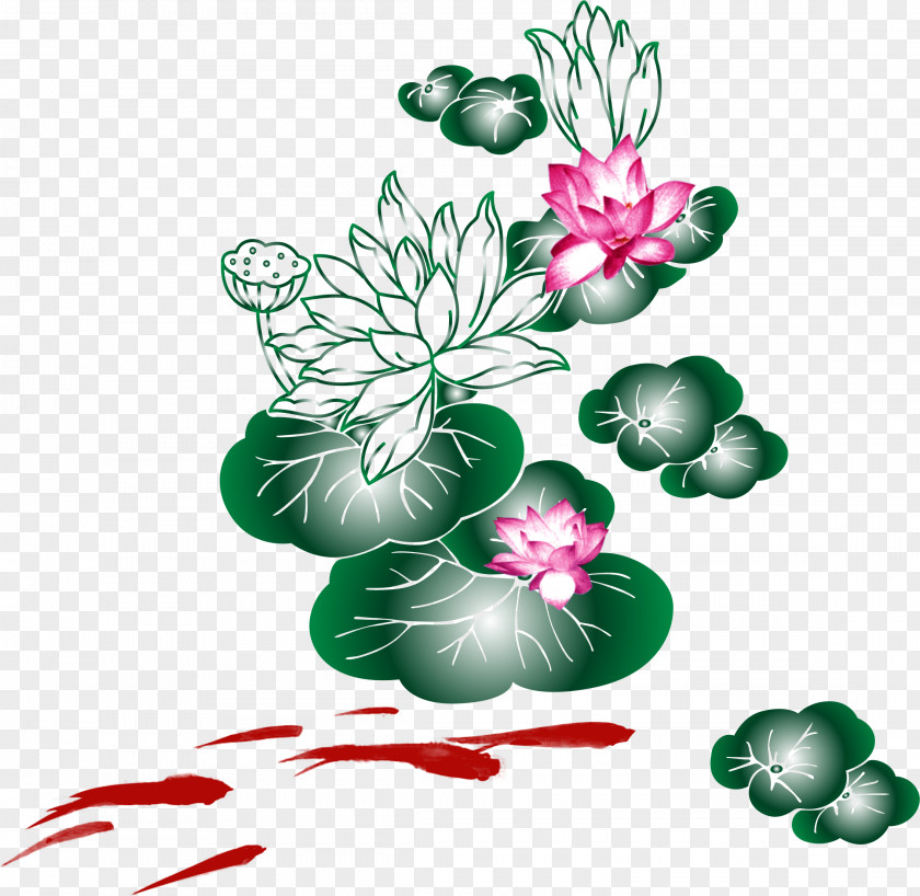 Chinese Style Lotus,Lotus Leaf,fish Heye Nelumbo Nucifera PNG