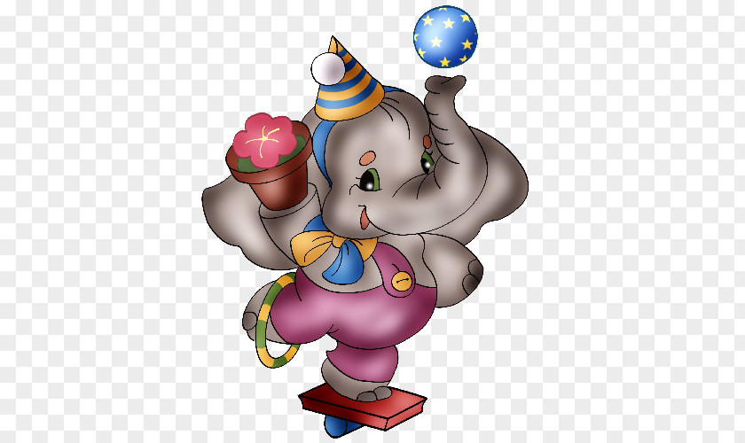 Circus Elephant Cartoon Clip Art PNG