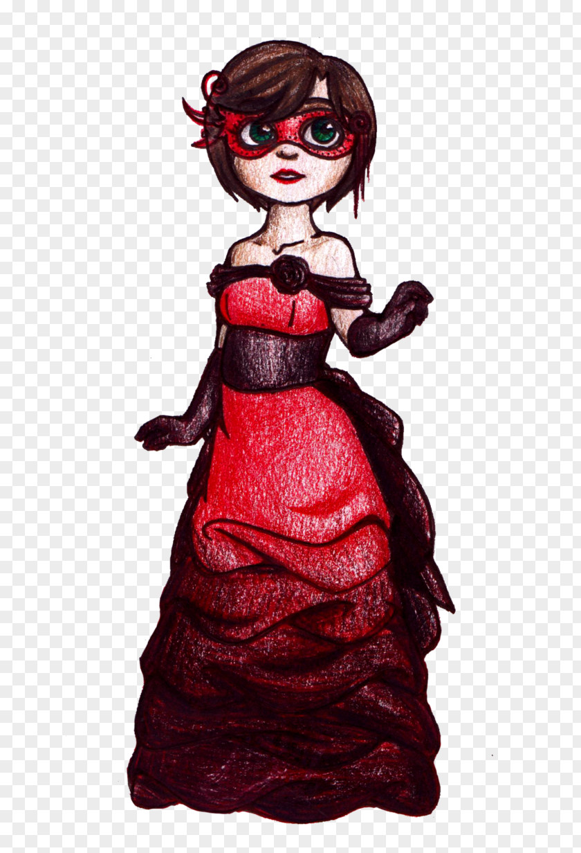 Masquerade Party Poster Doll Costume Design Figurine Character PNG
