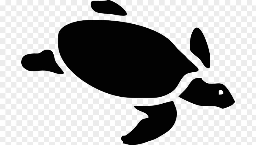 Turtle Sea Silhouette Stencil PNG