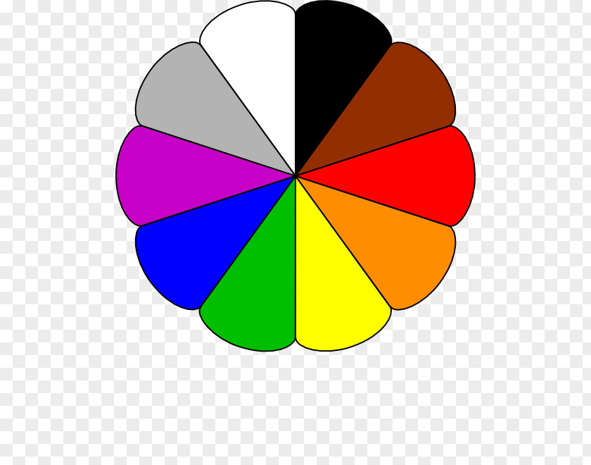 X Ray Flower Color Wheel Primary Yellow Red PNG