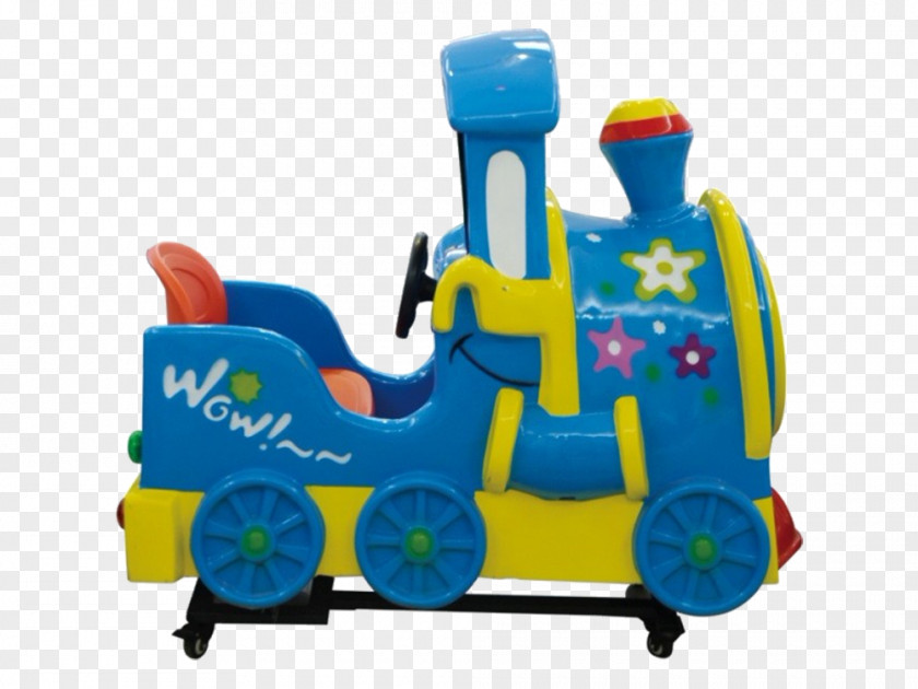Blue Technology Trackless Train Kiddie Ride Game Amusement Park PNG