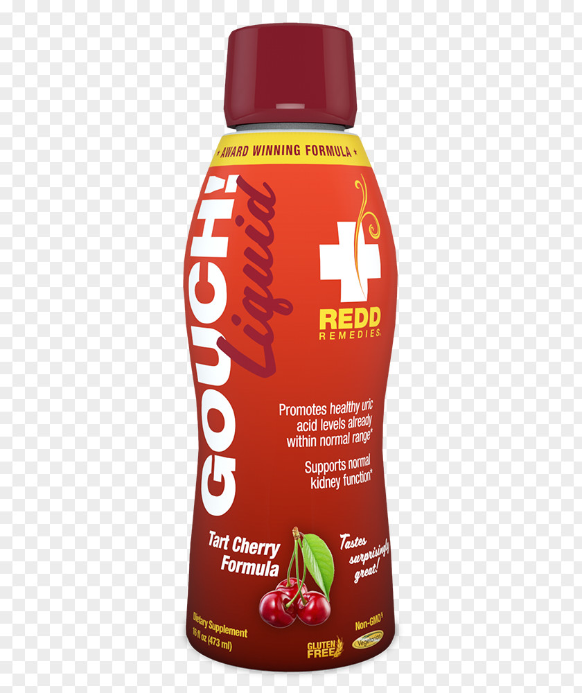 Health Redd Remedies Gouch Liquid Tart Cherry Formula Dietary Supplement Inflammation PNG