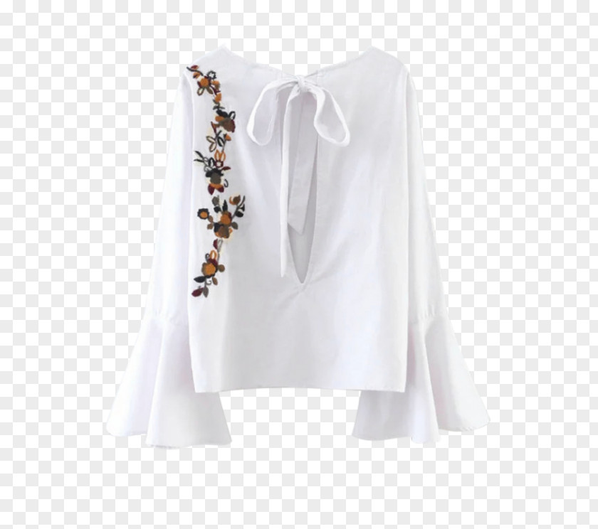 Shirt Blouse Sleeve Collar White PNG