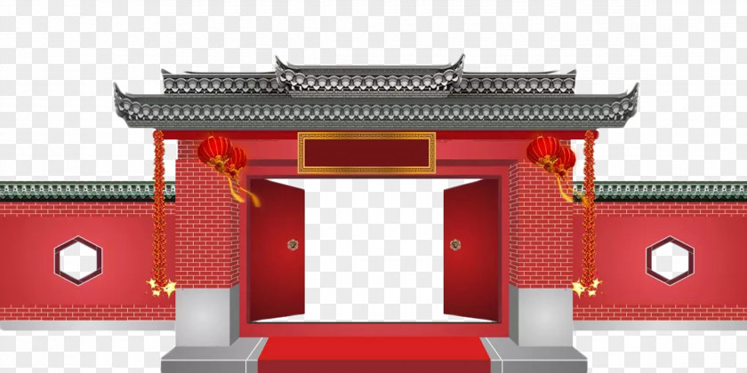 Ancient Chinese Wind Gate Entrance Download Gratis PNG
