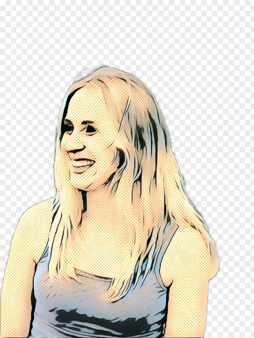 Black Hair Smile Face Blond Cartoon Hairstyle PNG